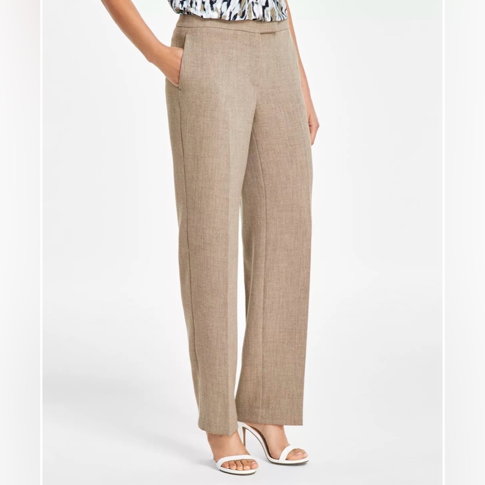 Kasper Trouser Pants Women's Pebble Crepe Gray Sz 14 $79 Suit Separates NWOT